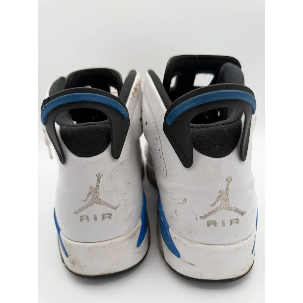 Nike Air Jordan 6 Retro Sport Blue 2014 Mens Size 13 White 384664-107